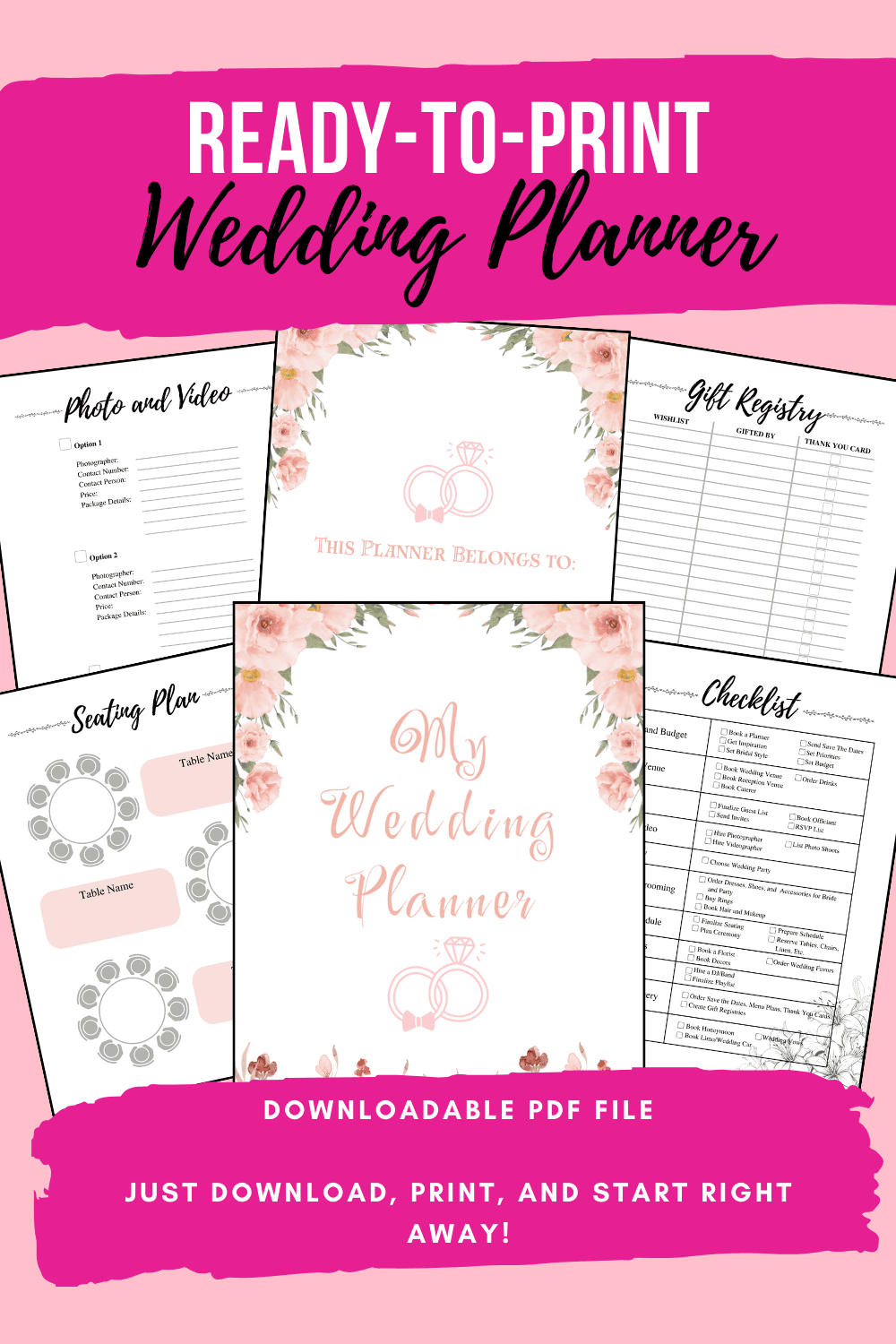 Wedding Planner Book Free Printable Wedding Planner Pack | Printable