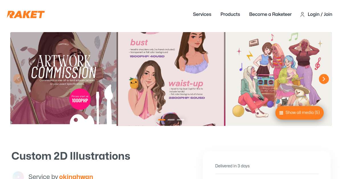 Custom 2D Illustrations by studymakki - Raket.PH