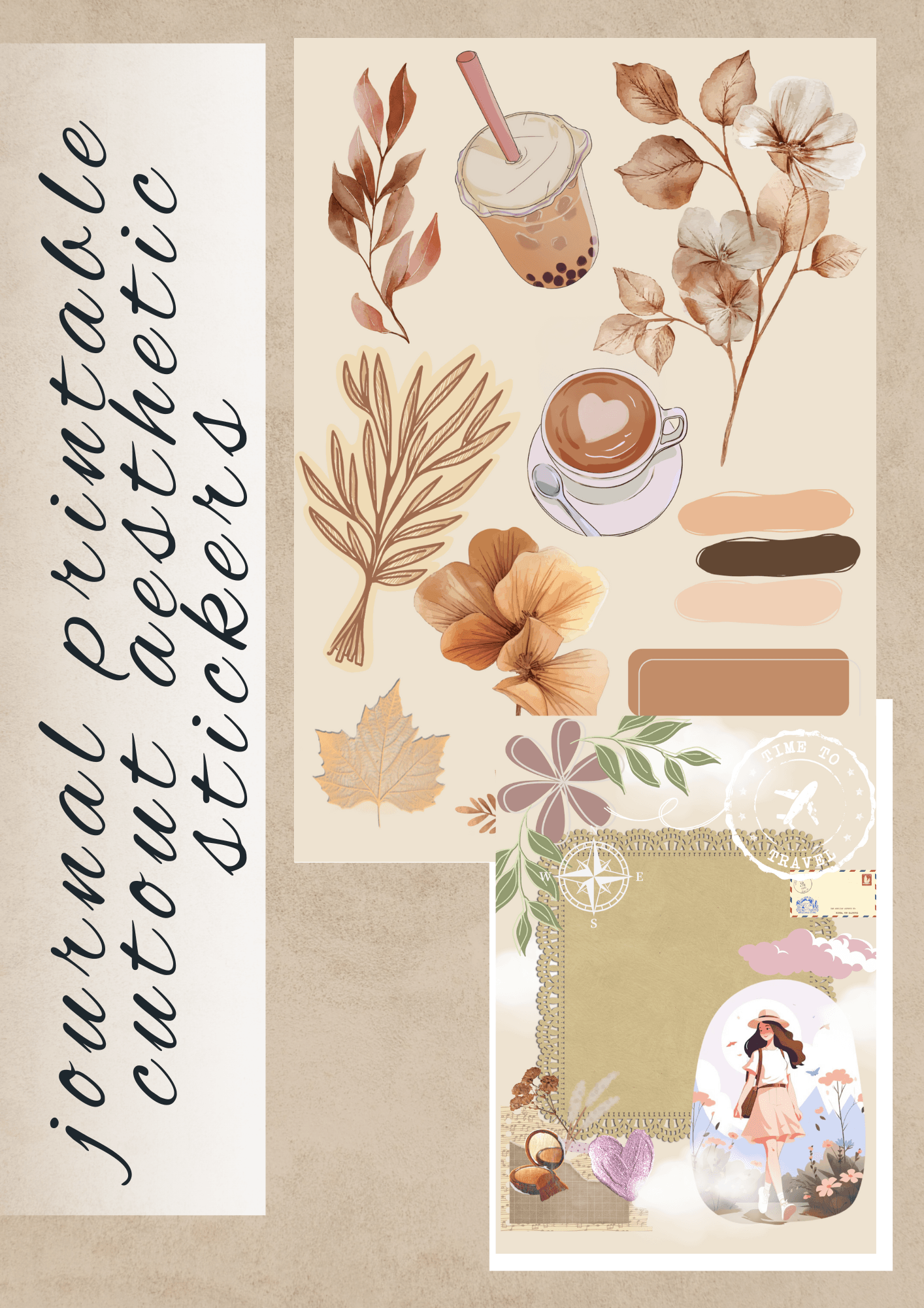 Printable journal cutout aesthetic stickers and journal pages by  loveichigo_o10 - raket.ph