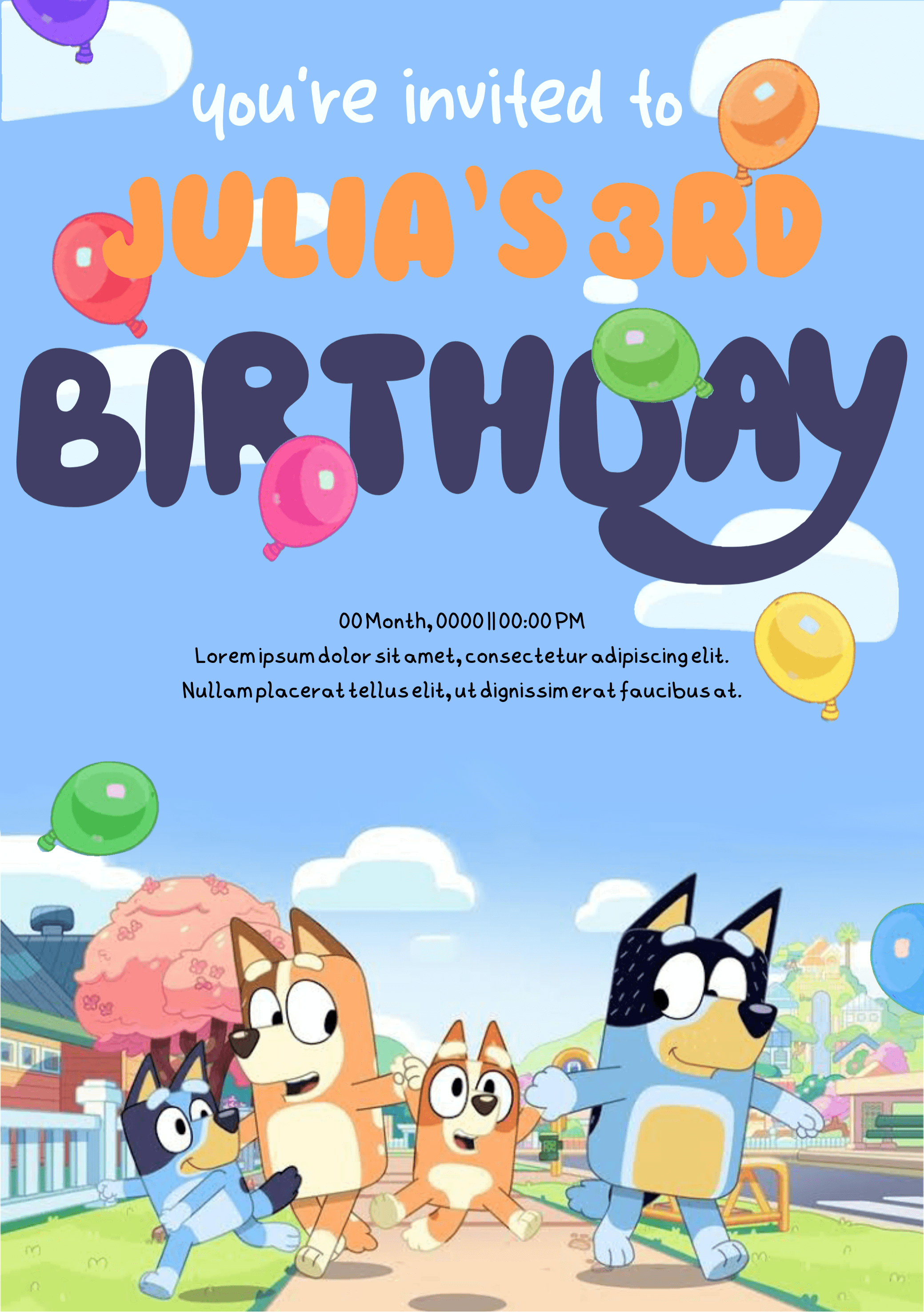Personalsed Bluey Brthday Card - Any Age - Age Relatonshp - 1st 2nd - View #4