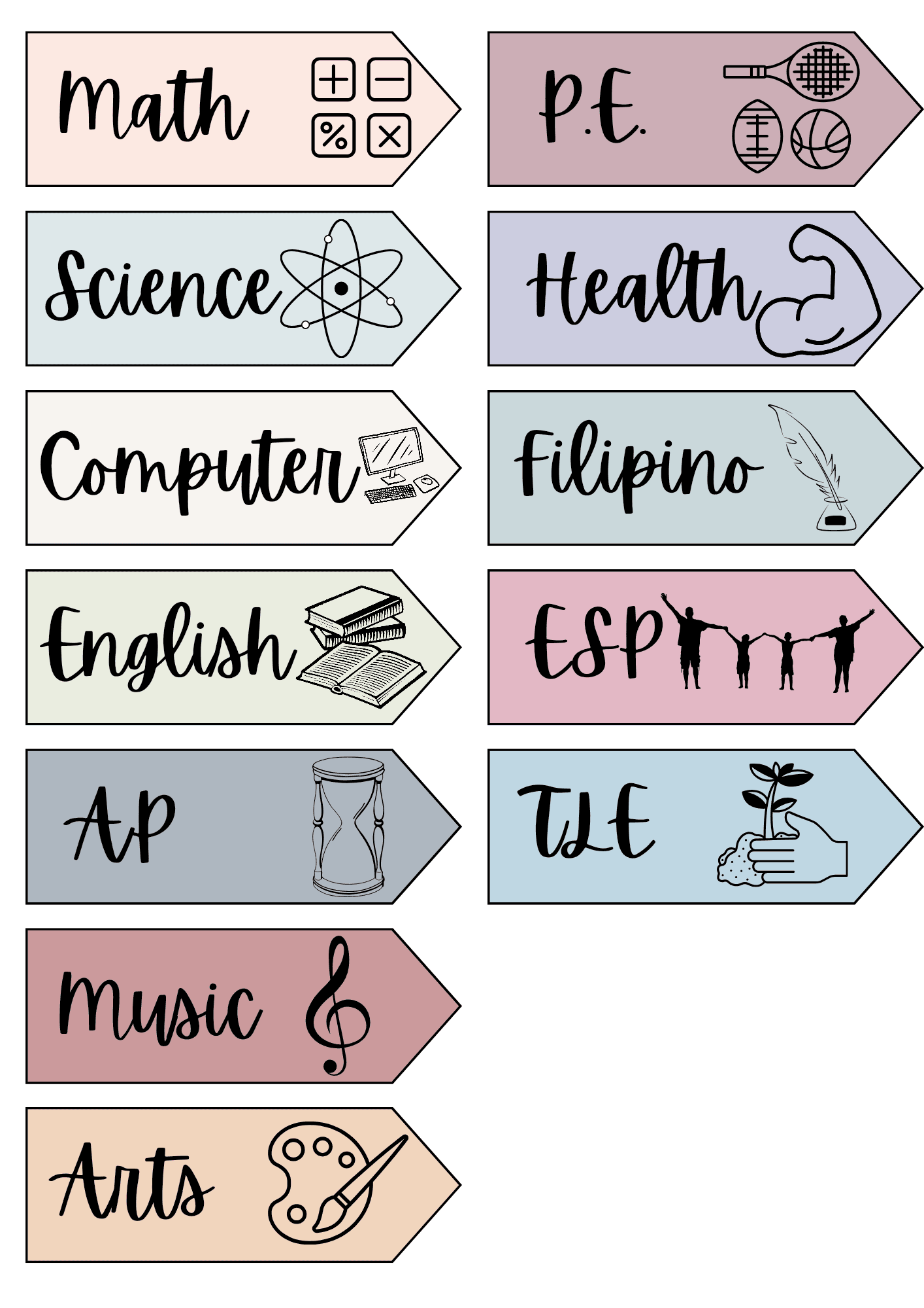 Aesthetic subject label templates by lomariangg - raket.ph