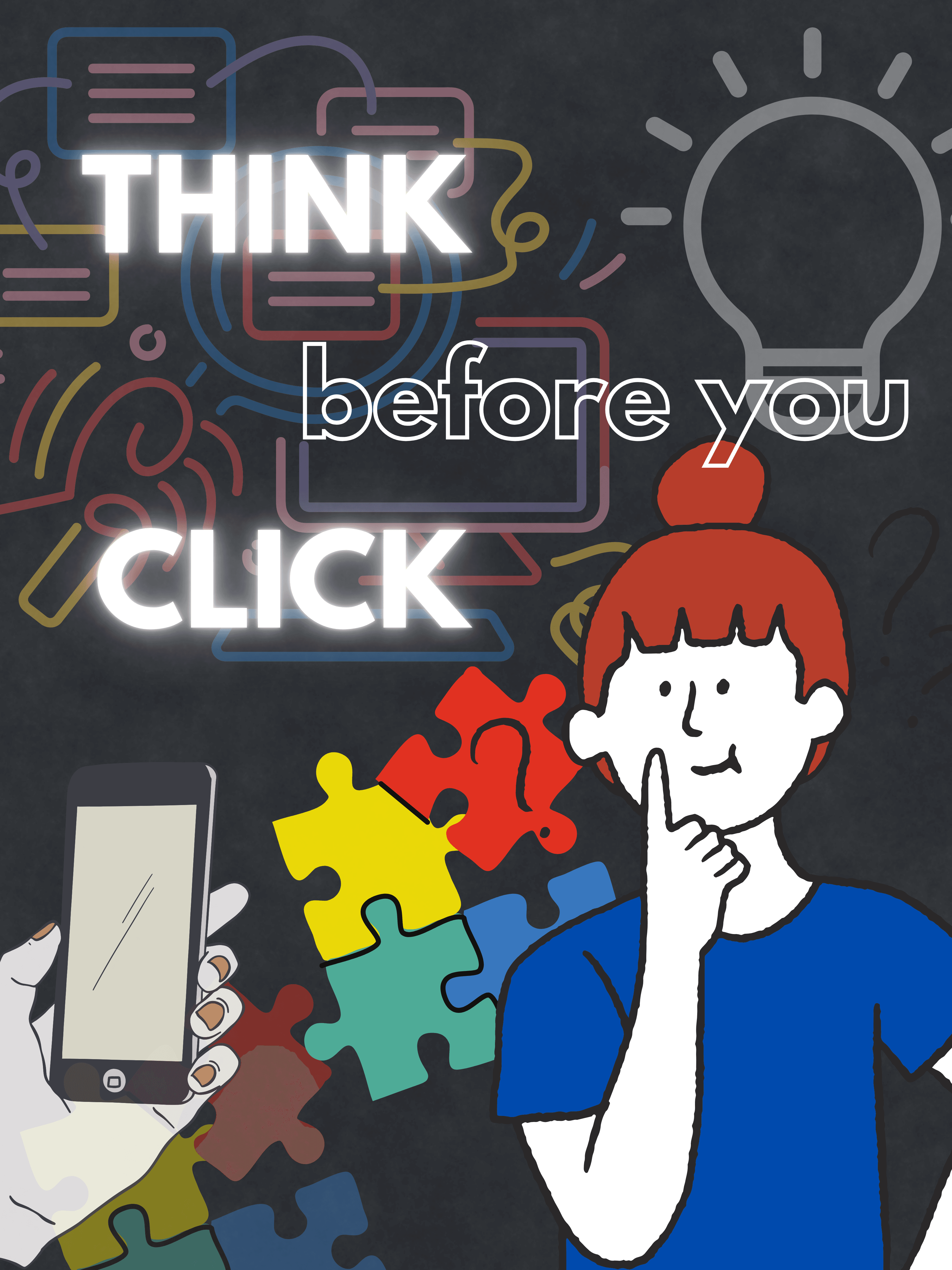 Think Before You Click Poster Ideas