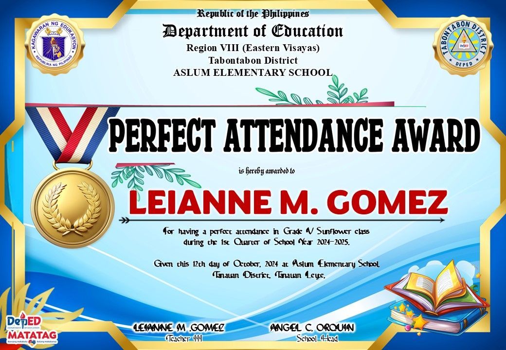 Academic Excellence Certificate Template Deped