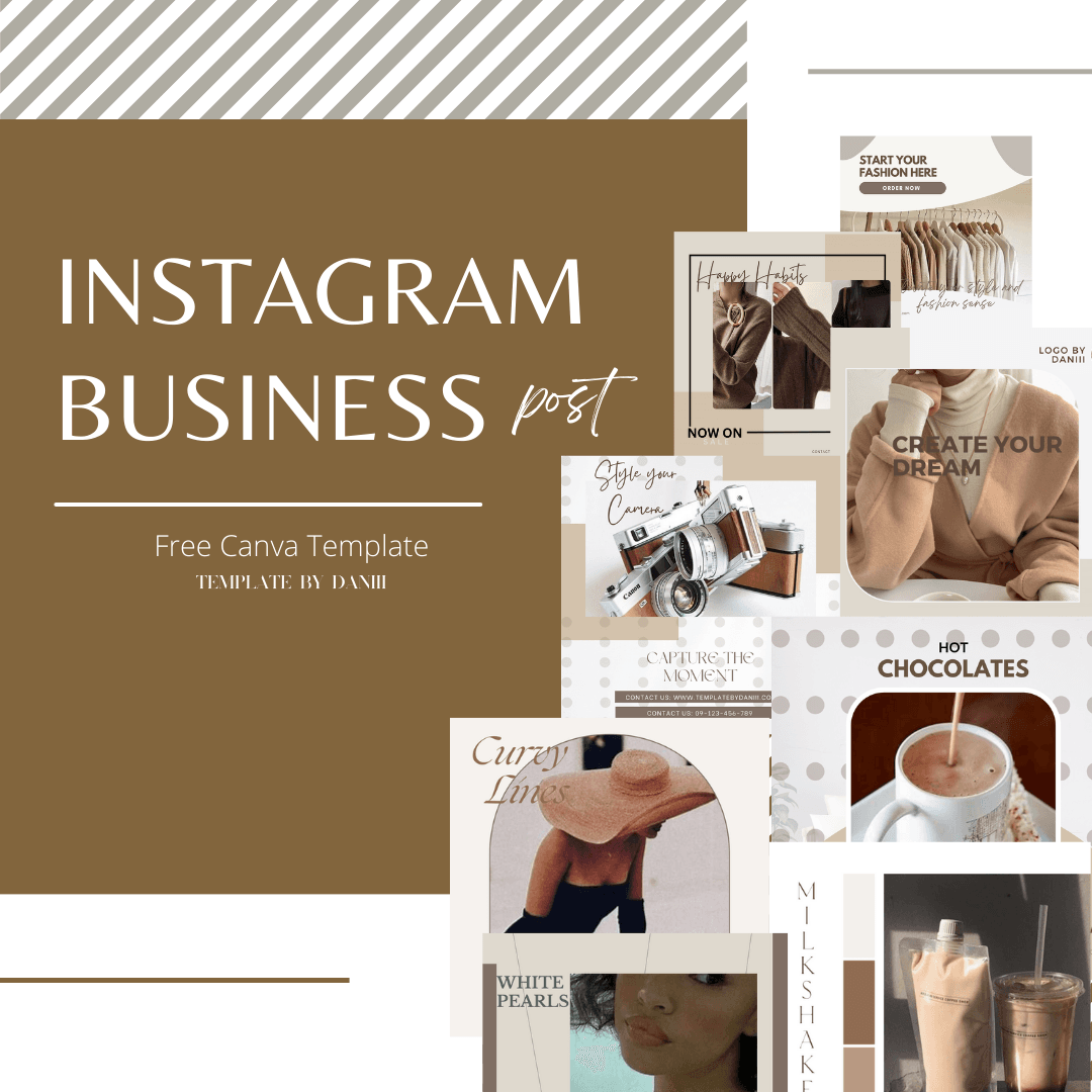 10 Nude Instagram Business Post Templates (Free Canva Templates) by daniiii  - Raket.PH