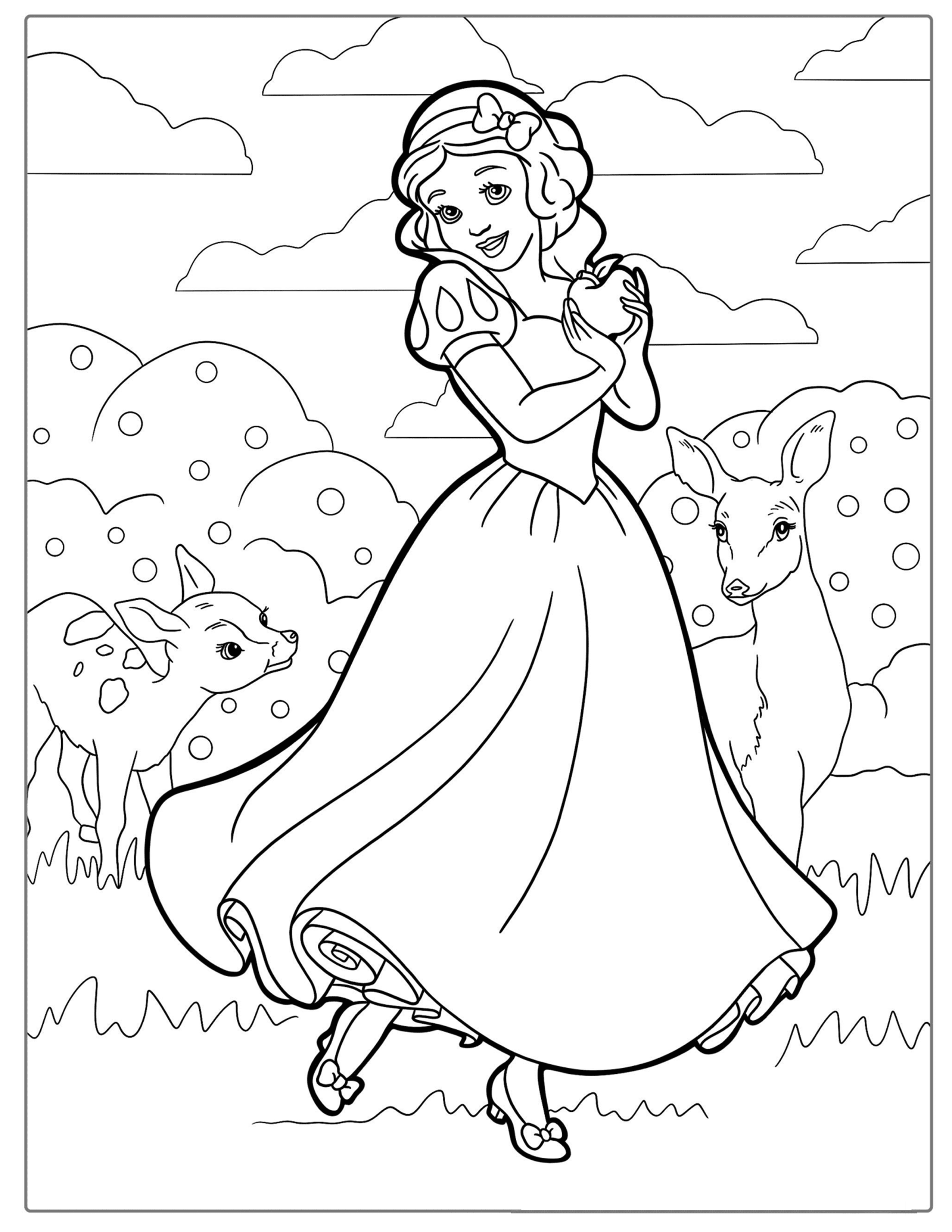 snow white coloring page