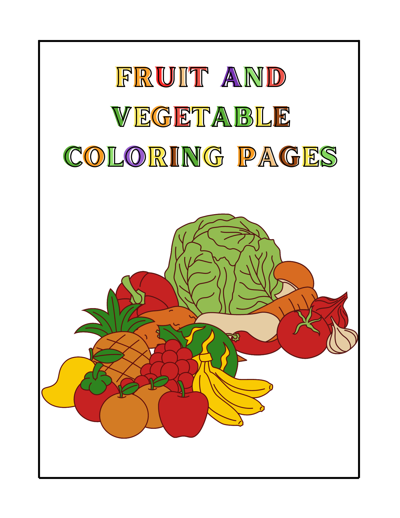Coloring Printable Fruits And Vegetables Best Fruits Coloring Pages