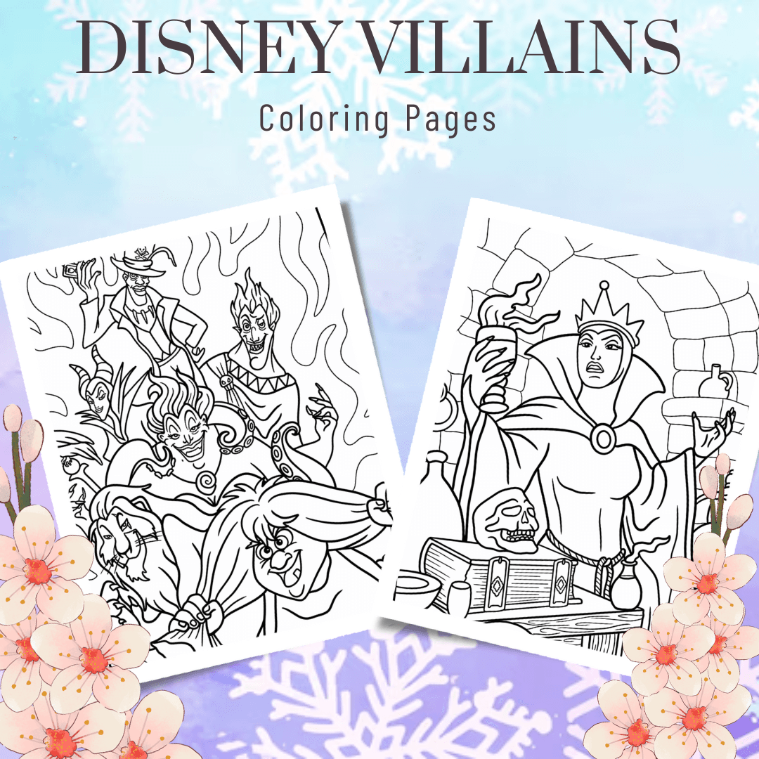 Printable Disney Villains Coloring Pages Cruella De Vil Disney Villain