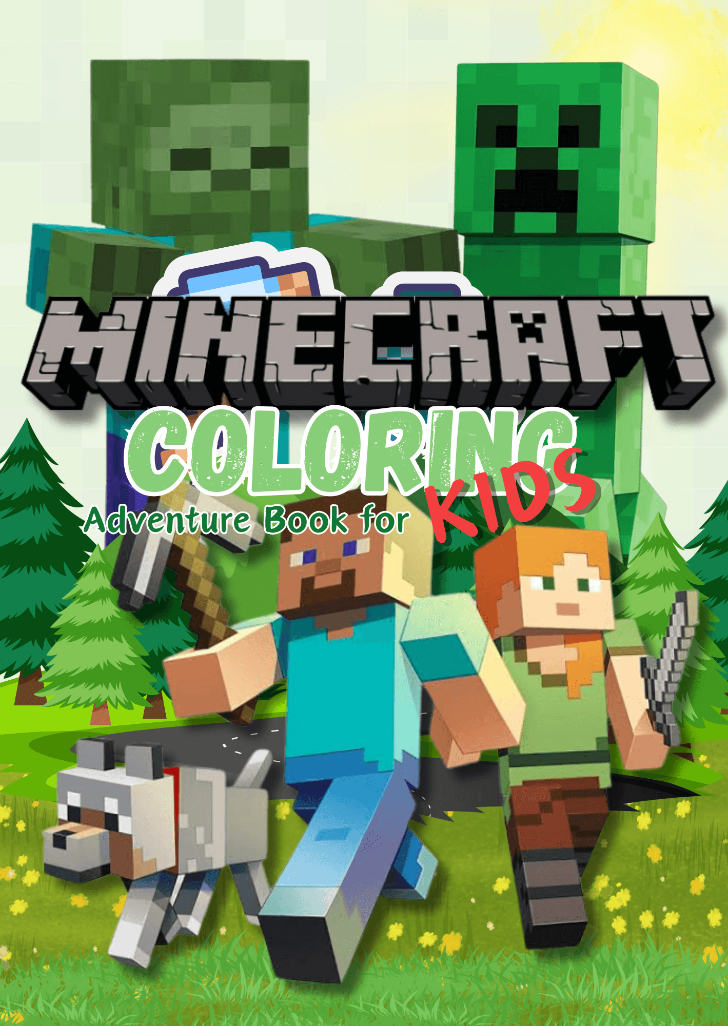 Minecraft Coloring Book Crayola Minecraft Giant Coloring Pages (18ct),