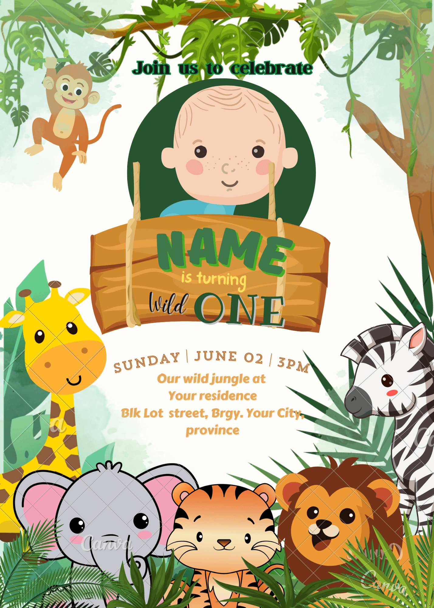 Safari Invitation Card Template by ladybiancamarasigan - Raket.PH safari-invitation-card-template-by-ladybiancamarasigan-raket-ph