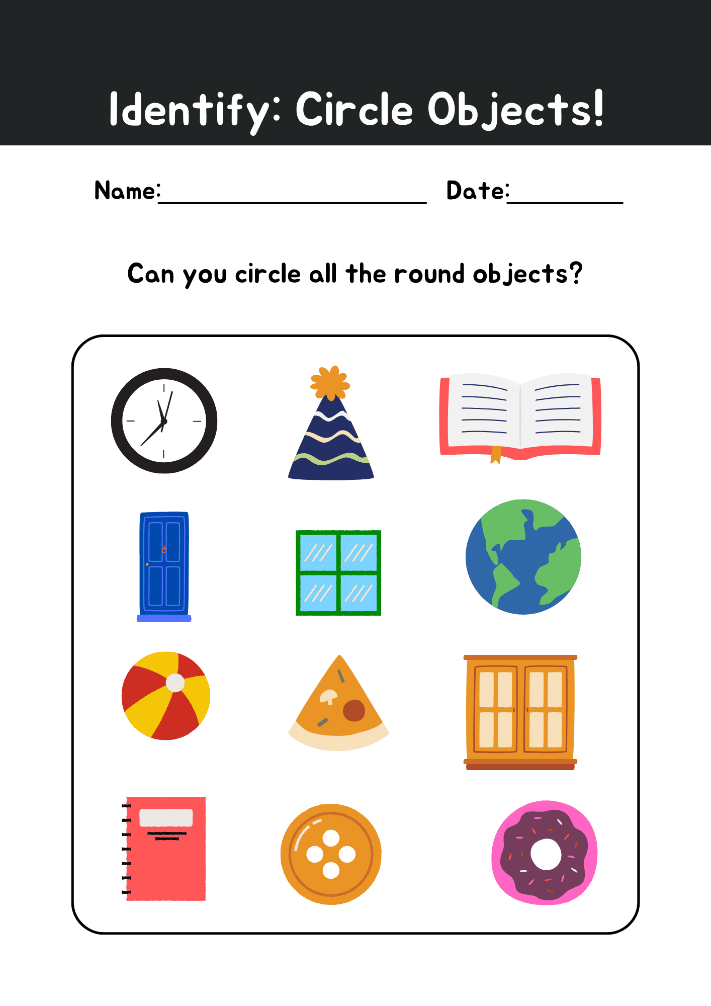 Round Objects Pictures With Names
