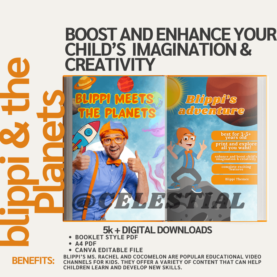 Blippi, Ms Rachel & Cocomelon compilation Learning Activity+FREE busy books  by celestialdigital - Raket.PH