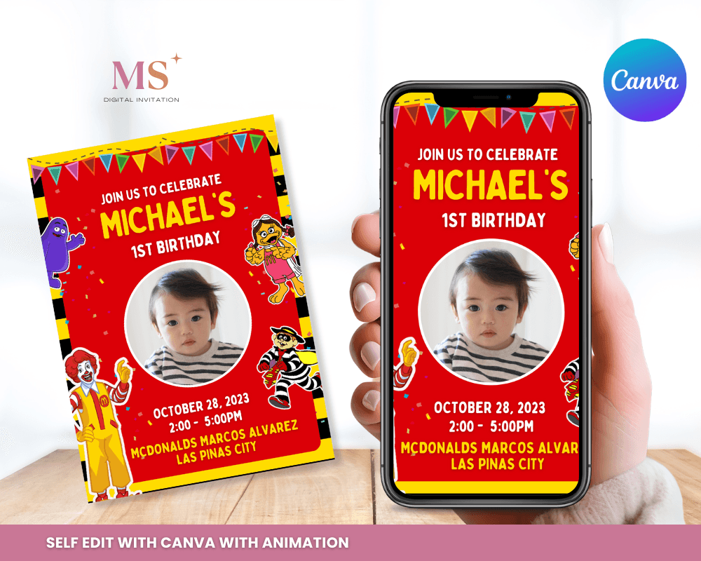 Mcdonalds Birthday Invitations