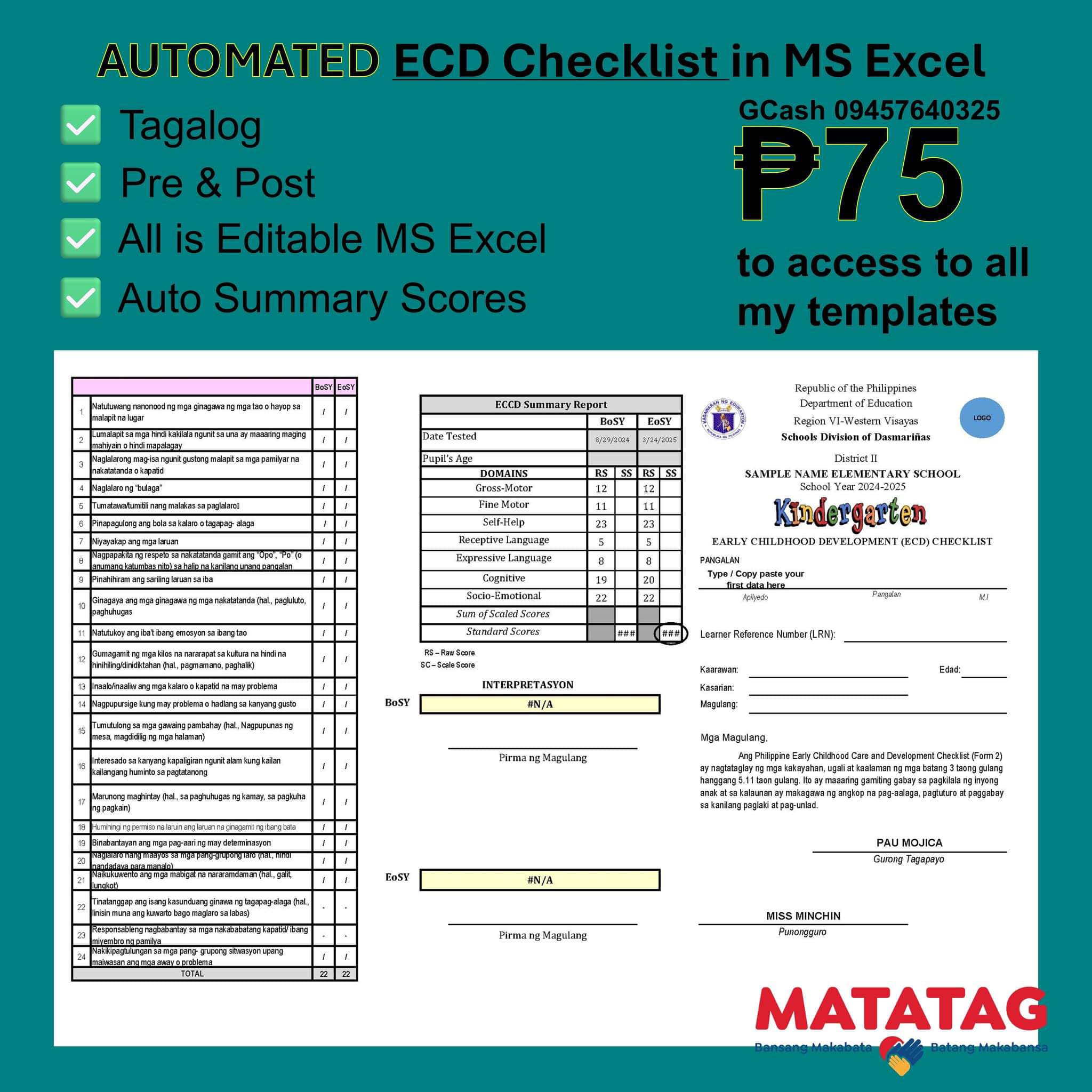 Developmental Checklist Format Early Childhood Development Checklist Deped Revised 2015 768x1024