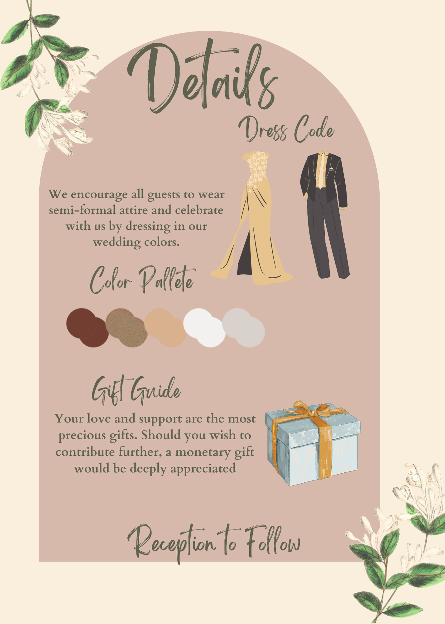 Wedding Attire On Invitation