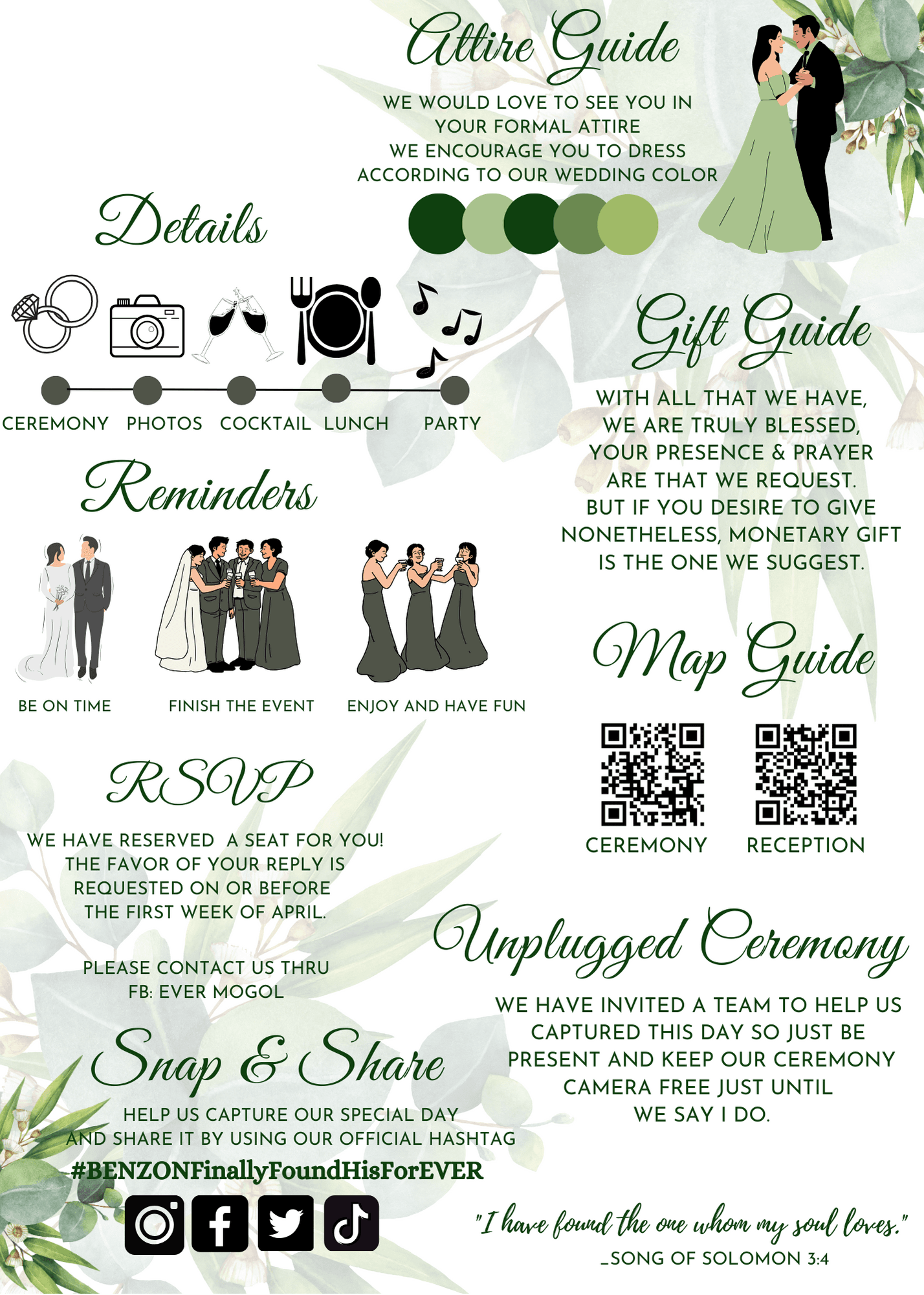Sage Green Minimalist Wedding Invitation by mis.e - Raket.PH