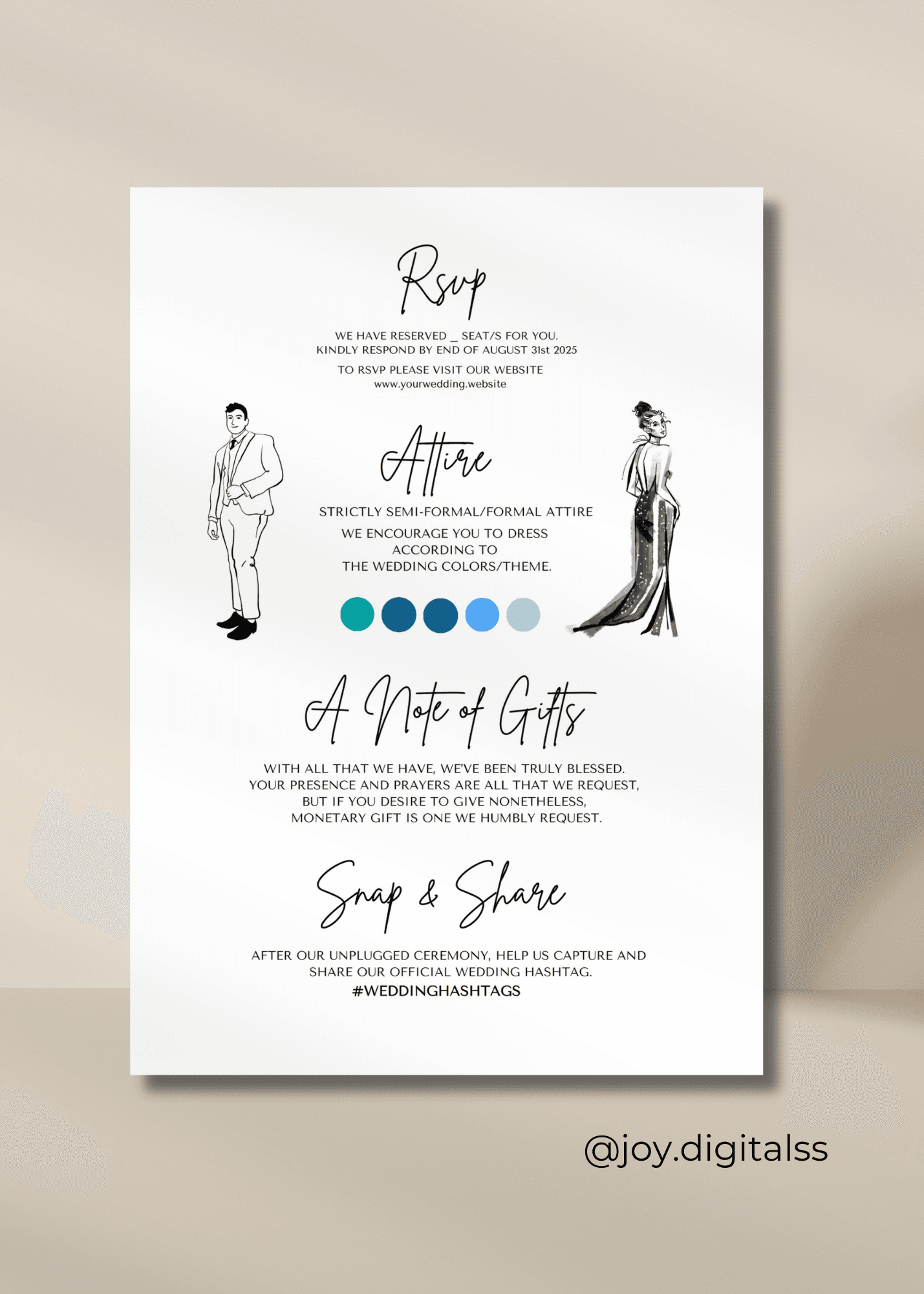 semi formal dress code invitation Attire Semi Formal Wedding Invitation formal dress code wedding attire invitation
