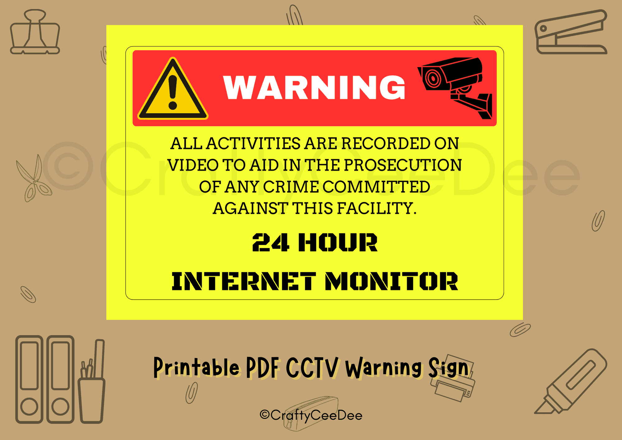Printable Cctv Signs