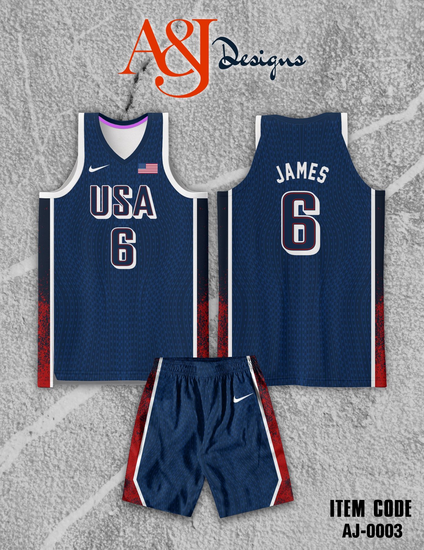 USA FIBA 2024 Basketball Jersey Design Affordable Price AJ 0003 by anjdesigns Raket.PH