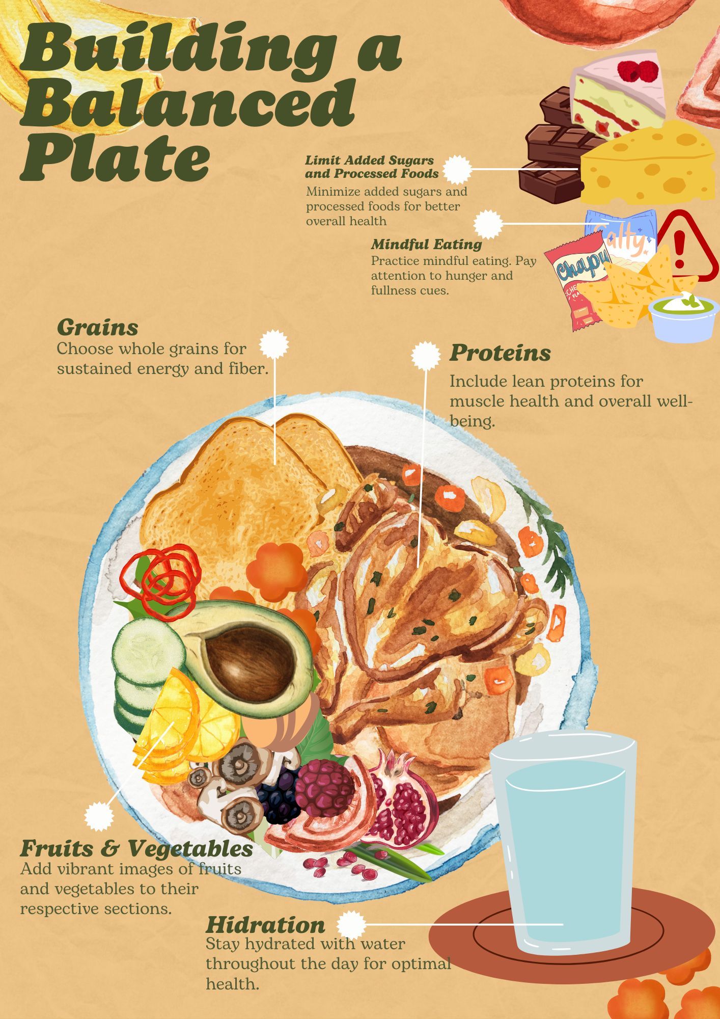 healthy eating plate poster