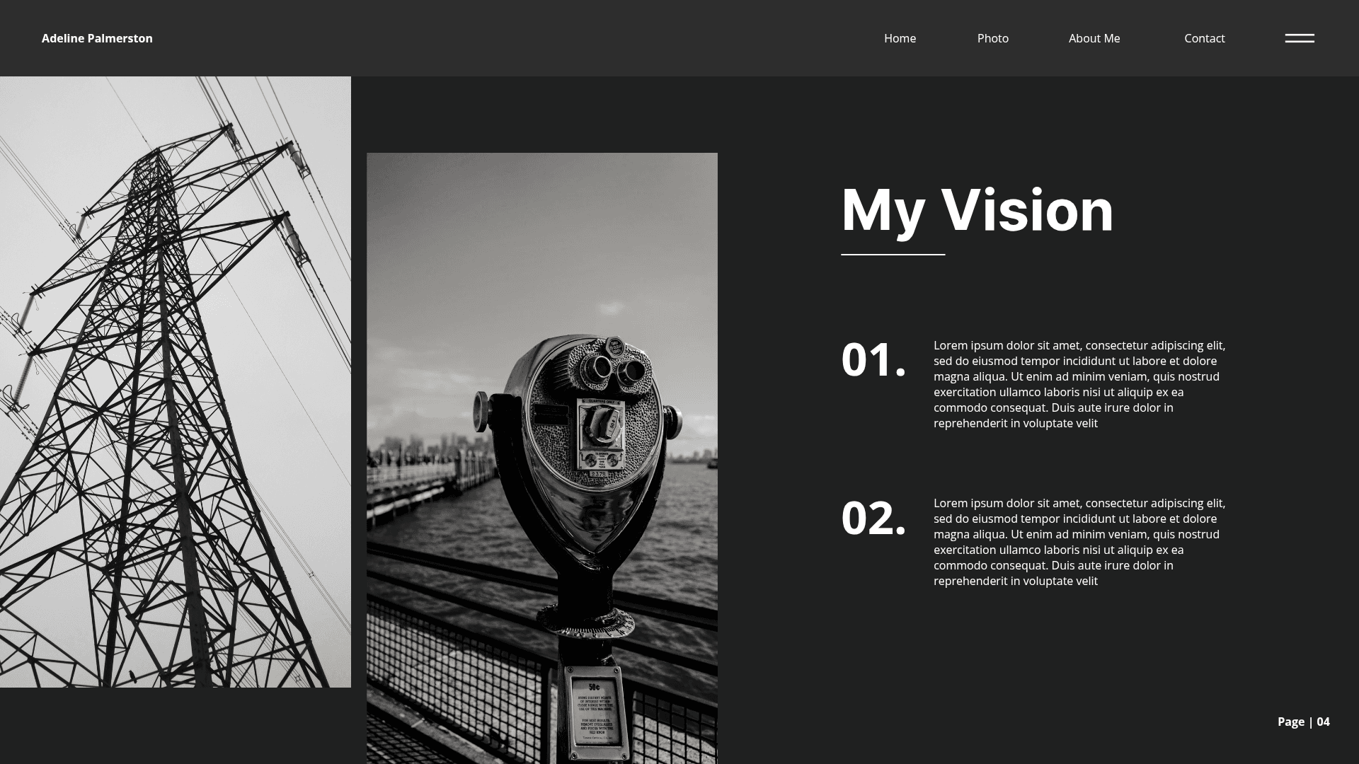 Black White Grayscale Portfolio Presentation by vinceperol2 - Raket.PH