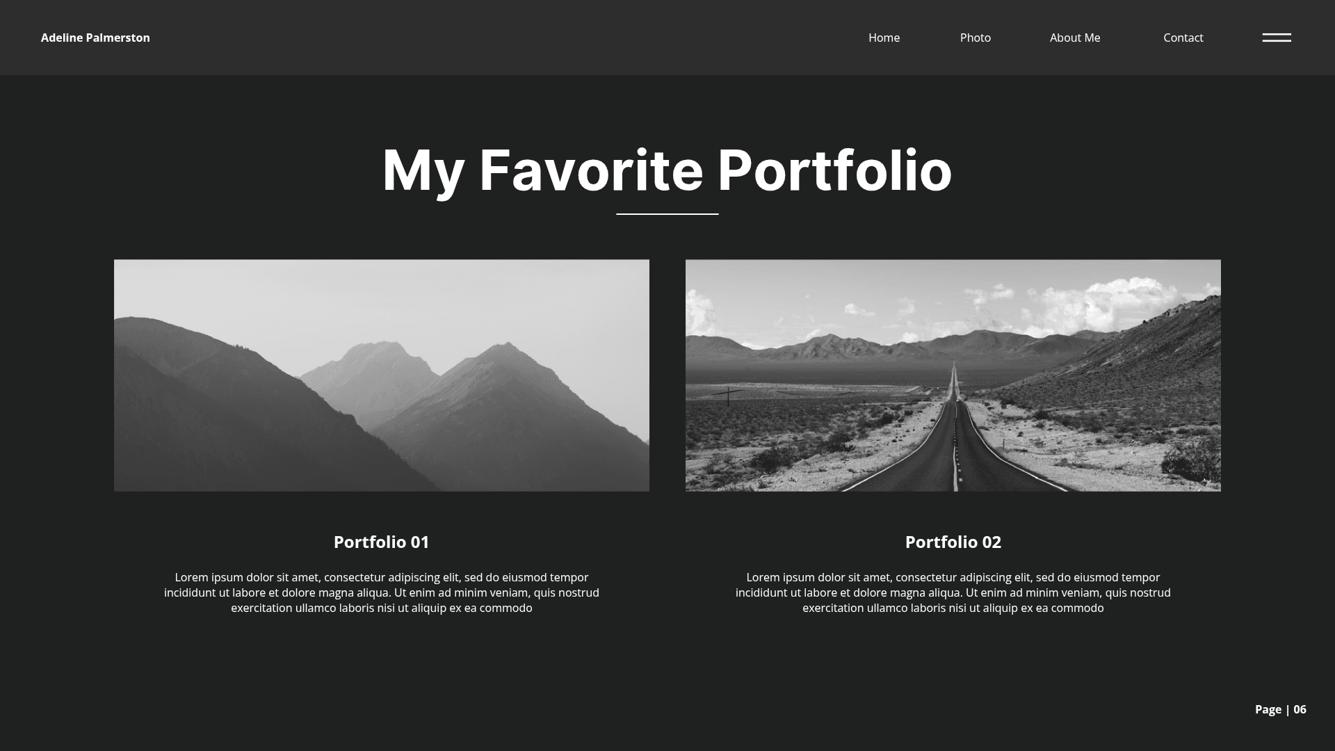 Black White Grayscale Portfolio Presentation by vinceperol2 - Raket.PH