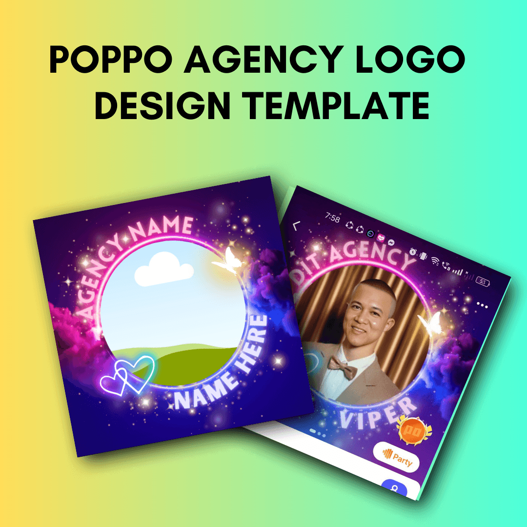 Poppo Sticker Poppo Profile Logo Design