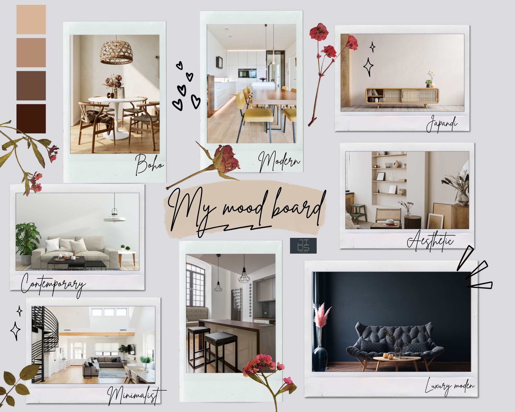 Interior Design Board Template Interior Design Moodboard Template