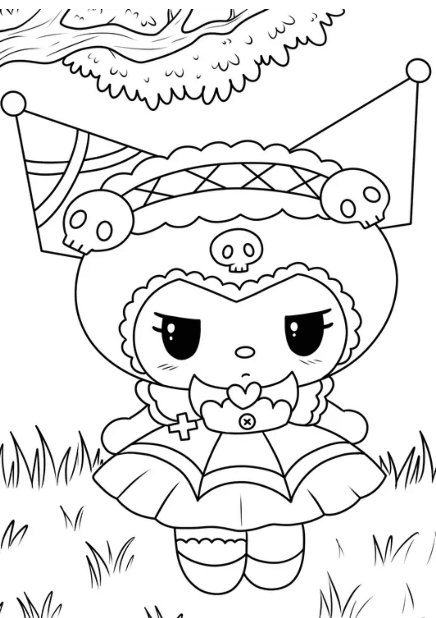 kuromi coloring page