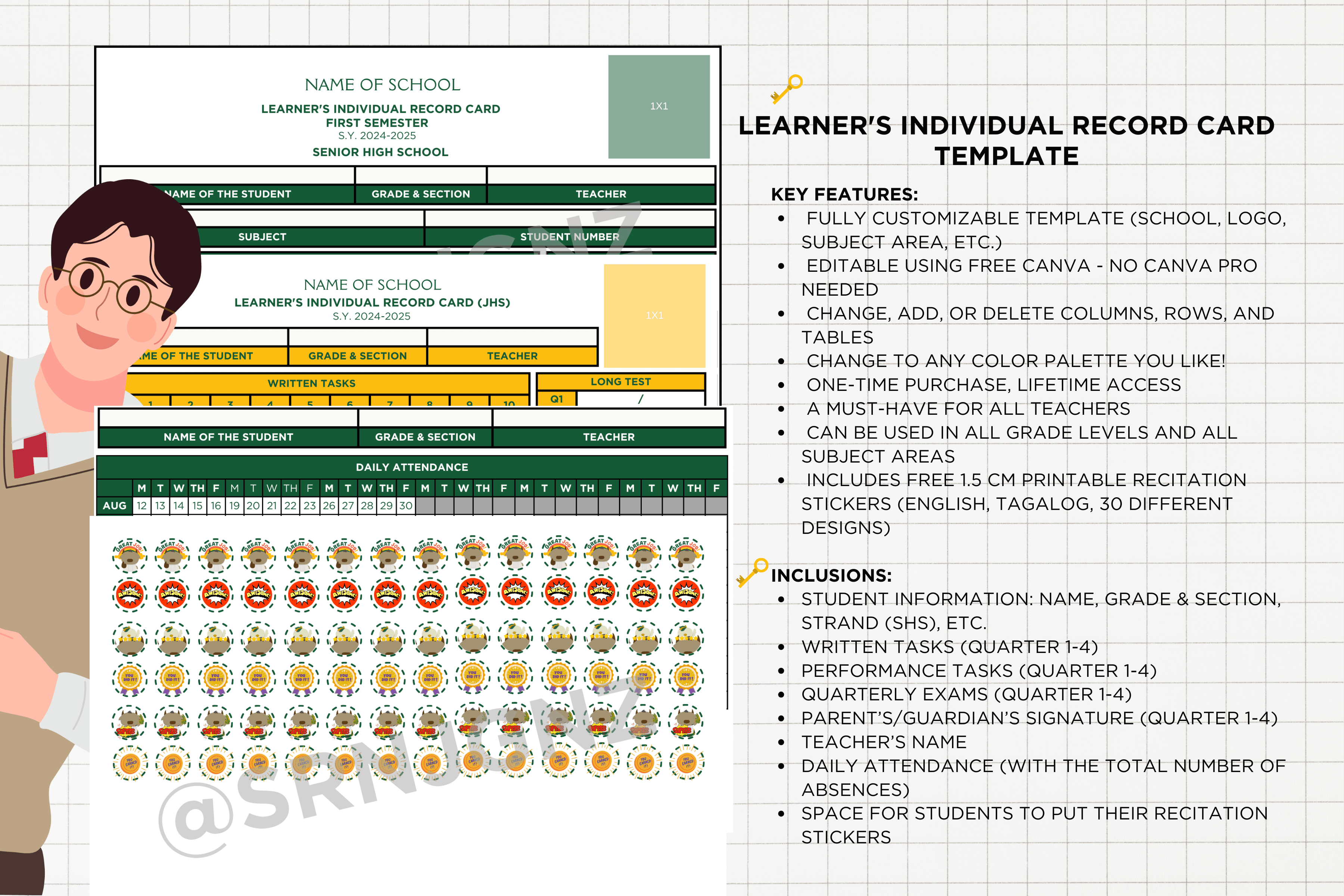 Student Information Card Template Ash Tree Learning Center Academy