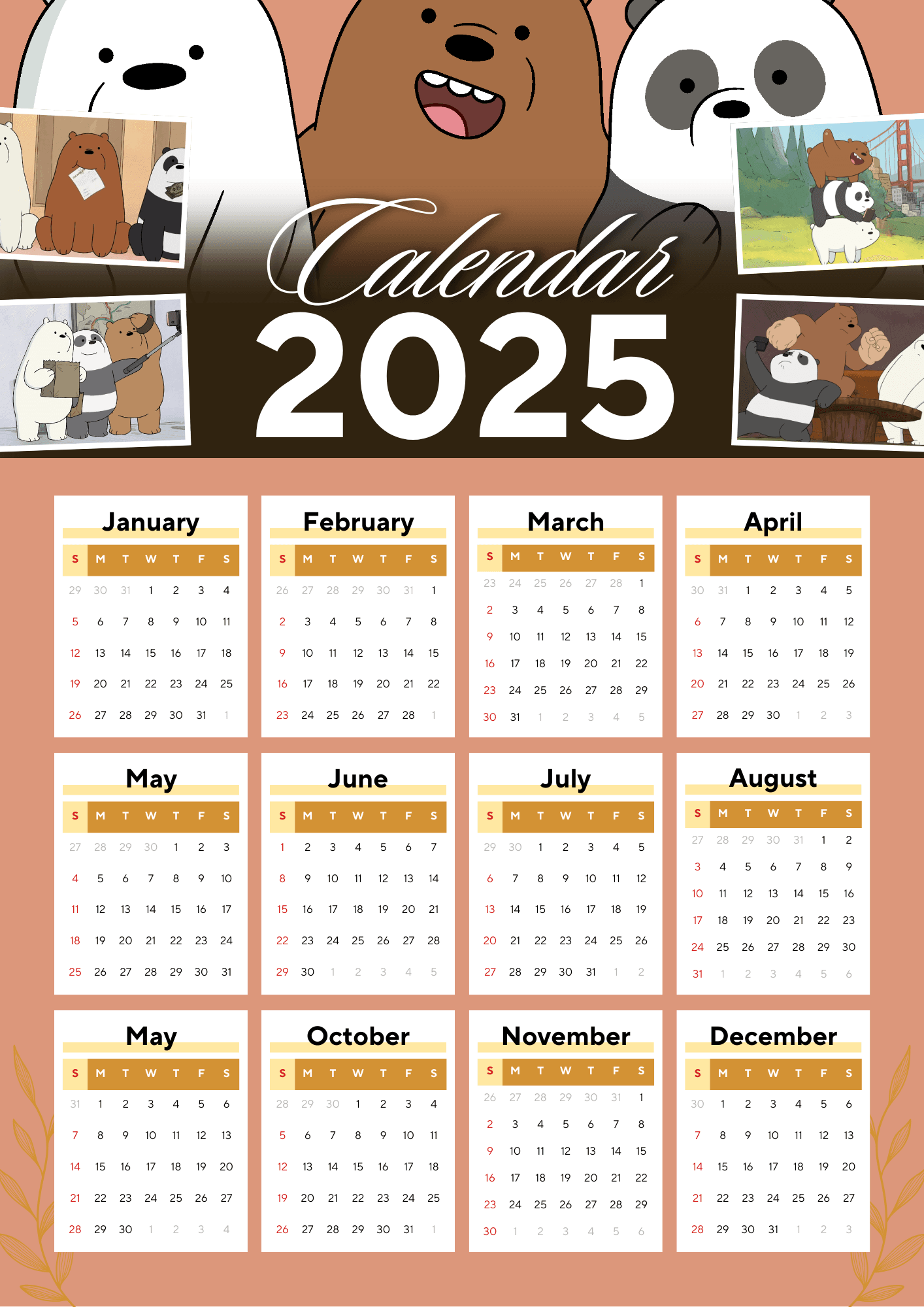 We Bare Bears Aesthetic Brown Wallpaper Simple Cute Kawaii In 2020