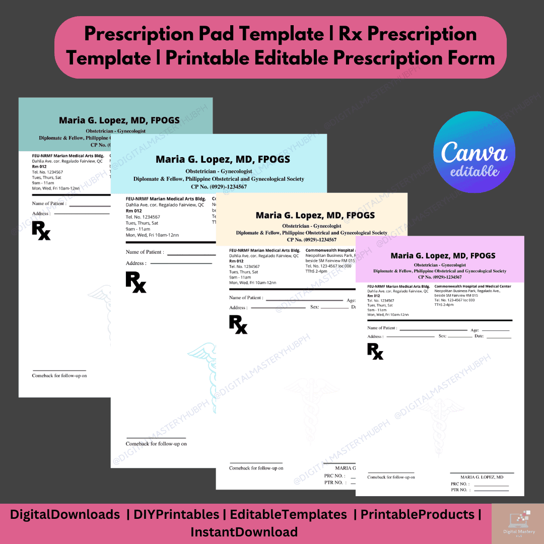 Prescripto Rx 107 Philippine Doctor S Prescription Format 1080x1482