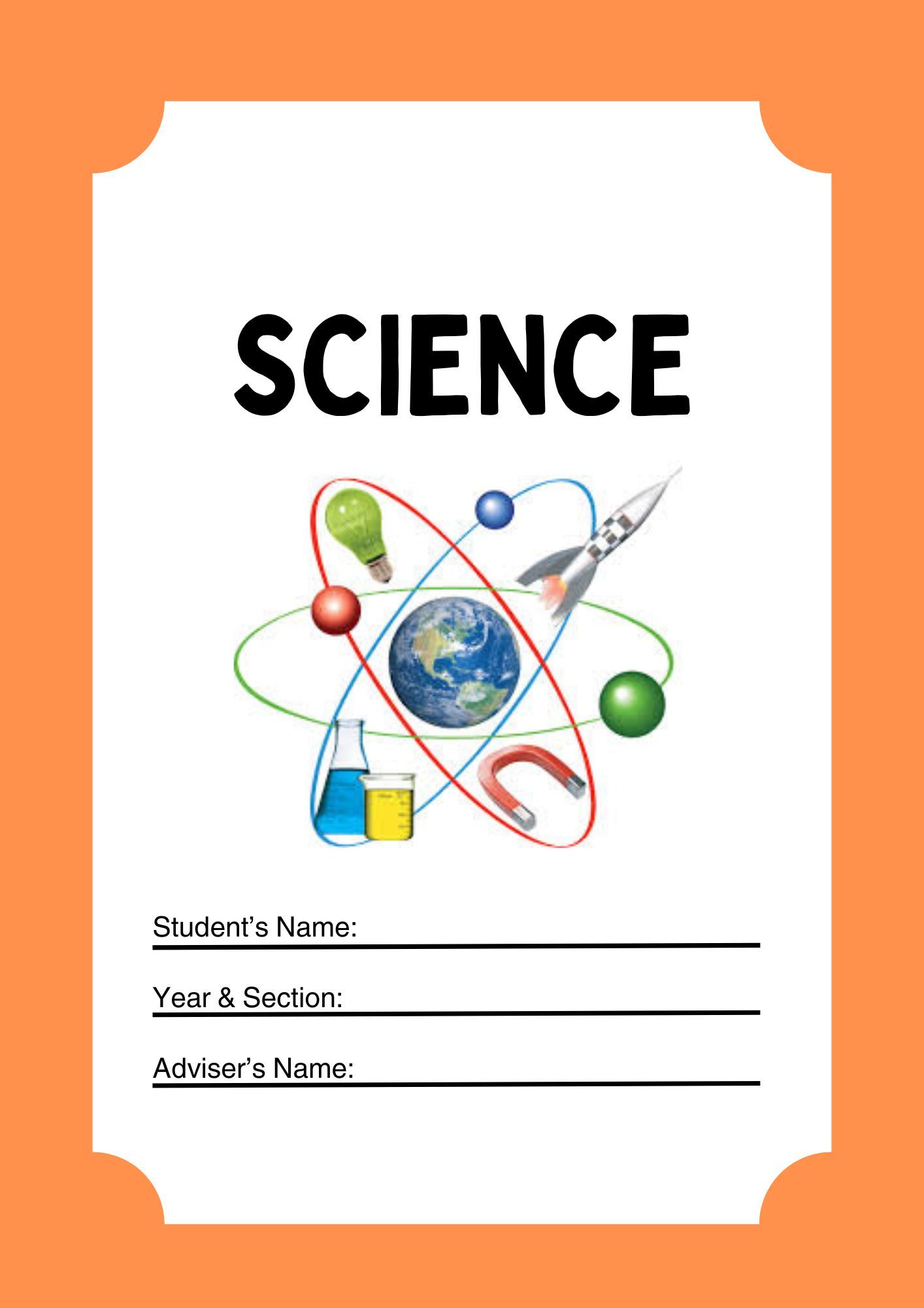 Science Binder Cover Sheet Template Science Binder Covers Science