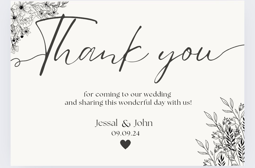 Metallic Silver 25th Wedding Anniversary Thank You Card | Zazzle - View #4