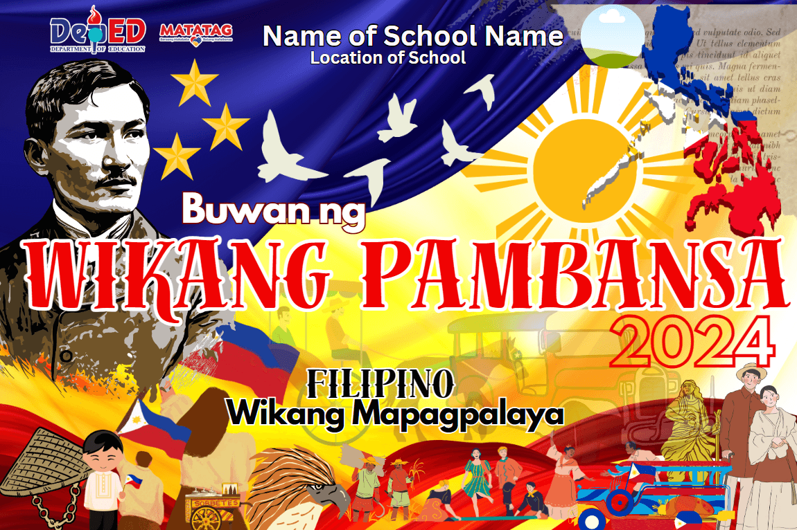 Buwan ng wika tarpaulin layout and certifiactes by  paperjamdigitalprintingshop - raket.ph