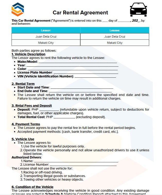 Car Rental Agreement