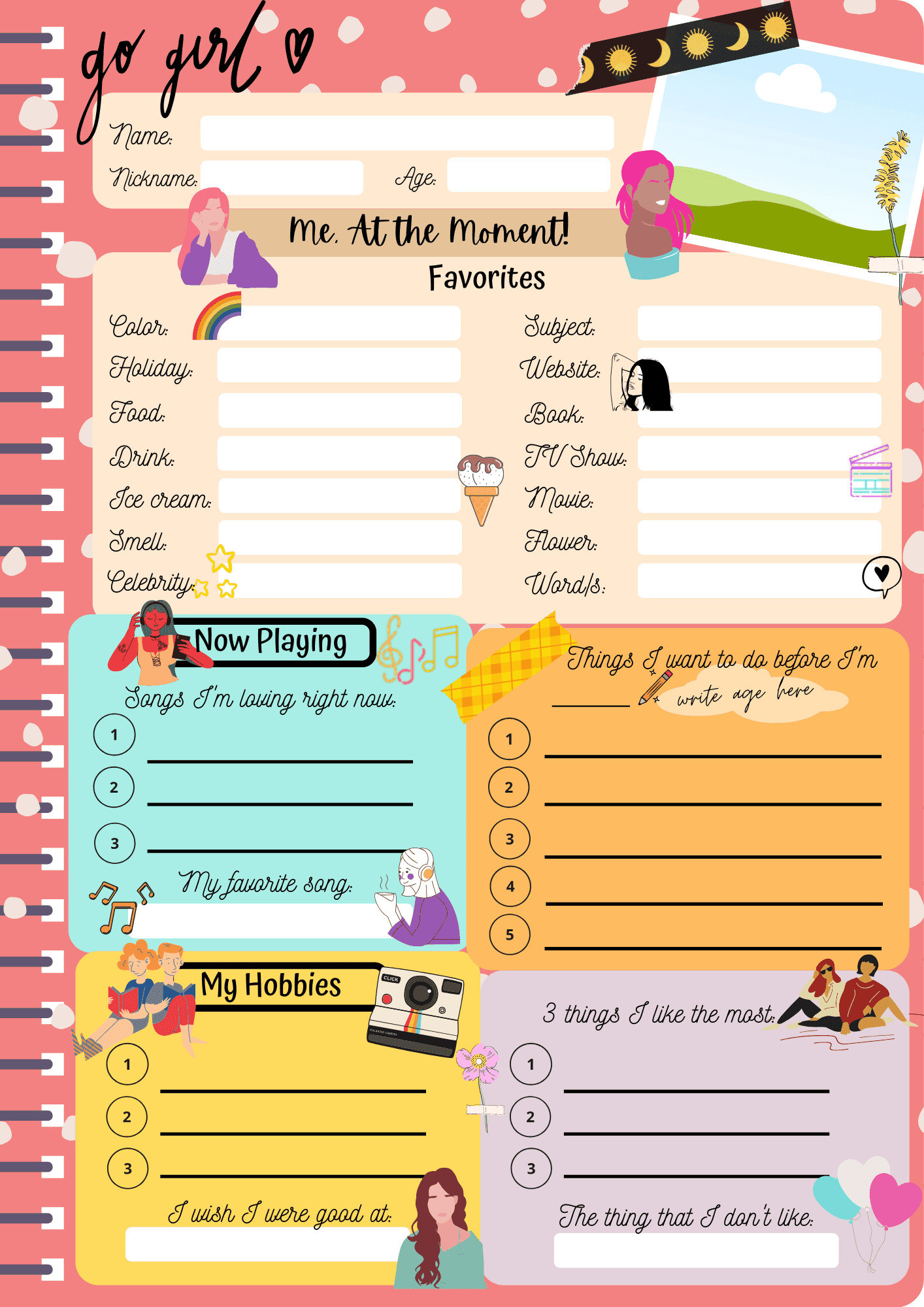 Slam book Self Introduction Template 37dbb0a32d personalized slam book | self-introduction & get to know me