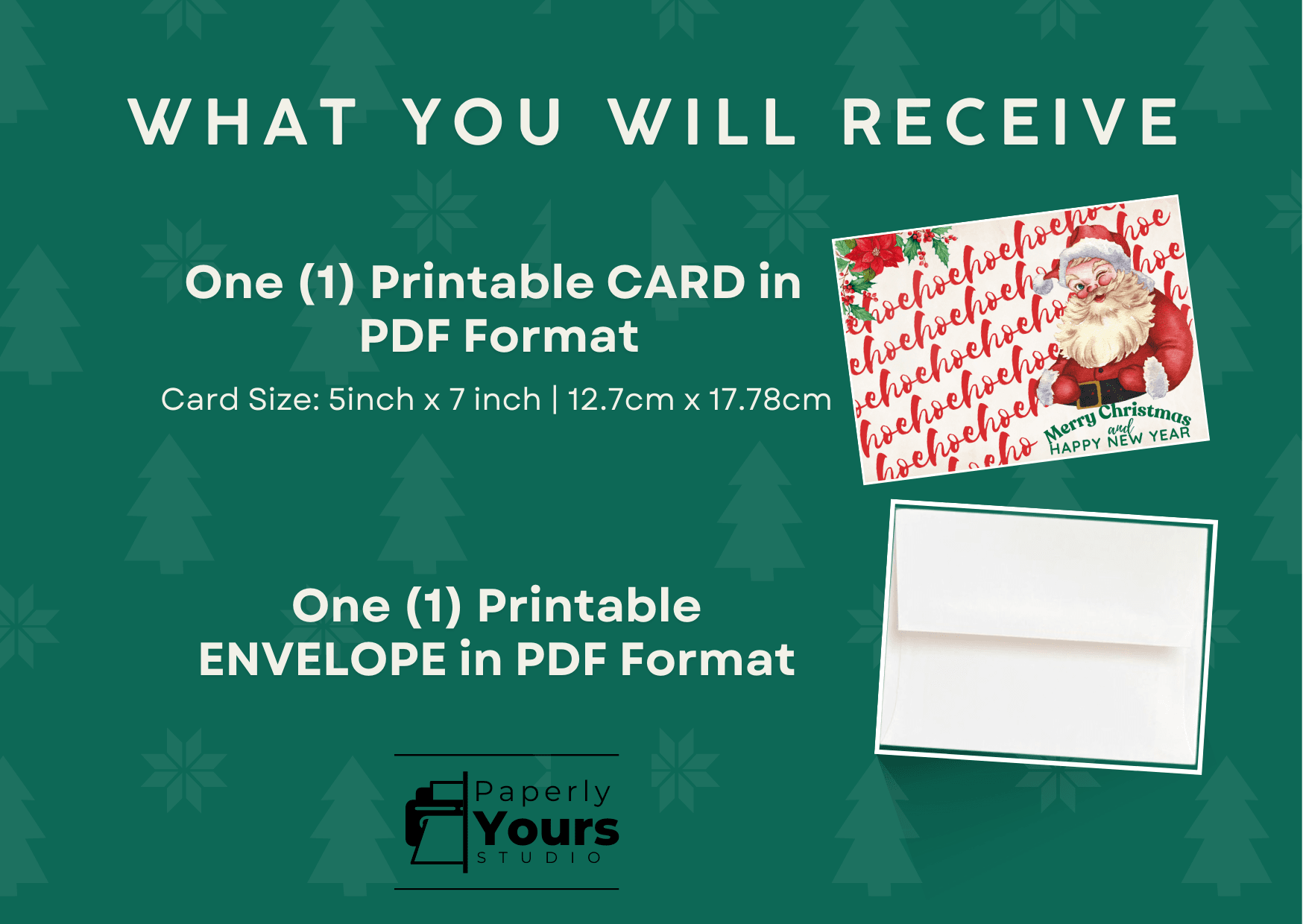 printable christmas and happy new year greeting card