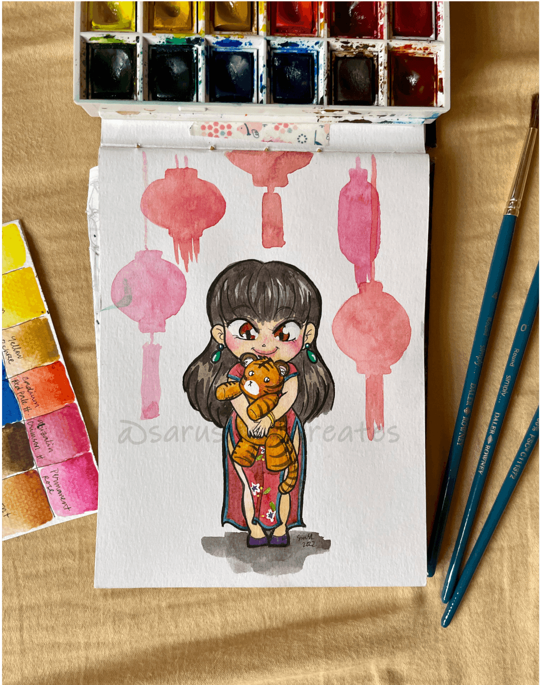 Chibi Watercolor Portraits by sarushamcreates - Raket.PH