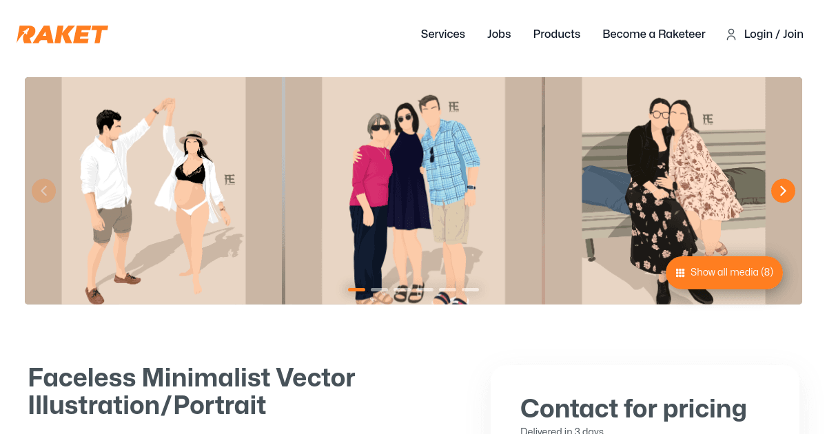 Faceless Minimalist Vector Illustration/Portrait by artsy.edzy - Raket.PH