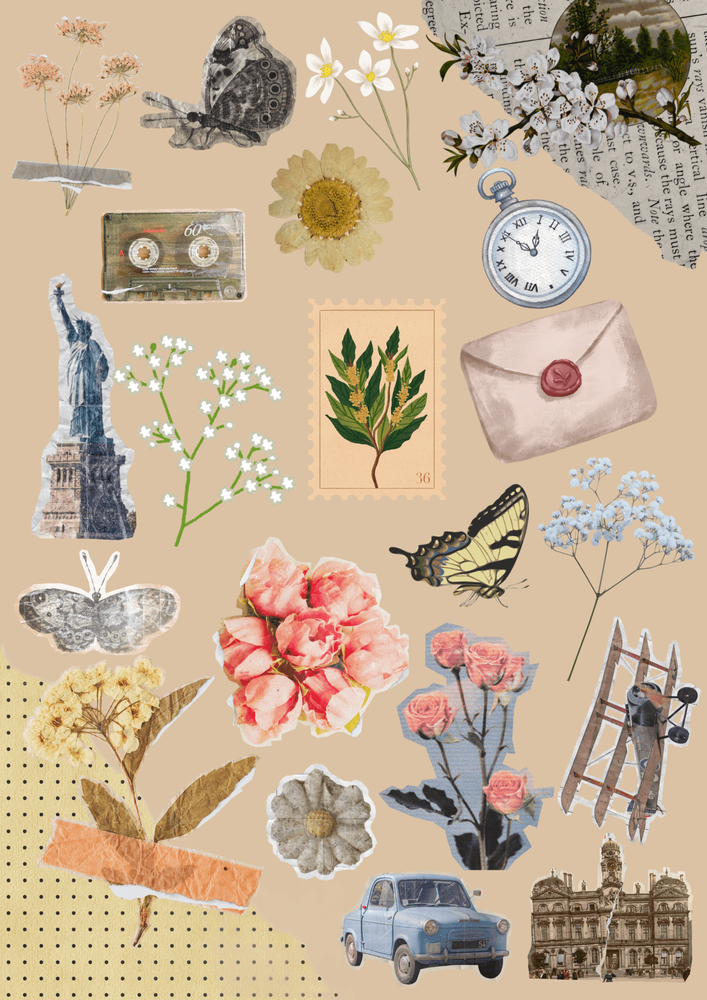 Aesthetics ideas scrapbook stickers printable printable stickers aesthetic stickers by ansanoangel Raket.PH