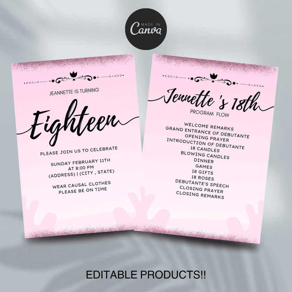 Debut invitation card discount