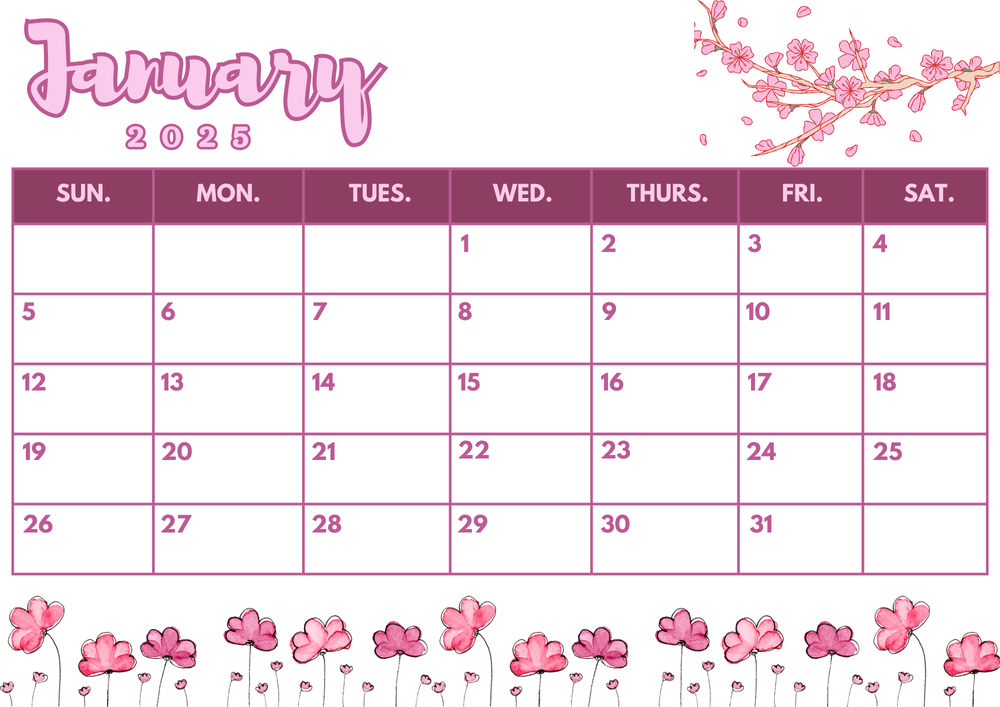 Pink Calendar 2025 by kashecrafts - Raket.PH free-printable-2025-monthly-calendar-templates-the-incremental-mama