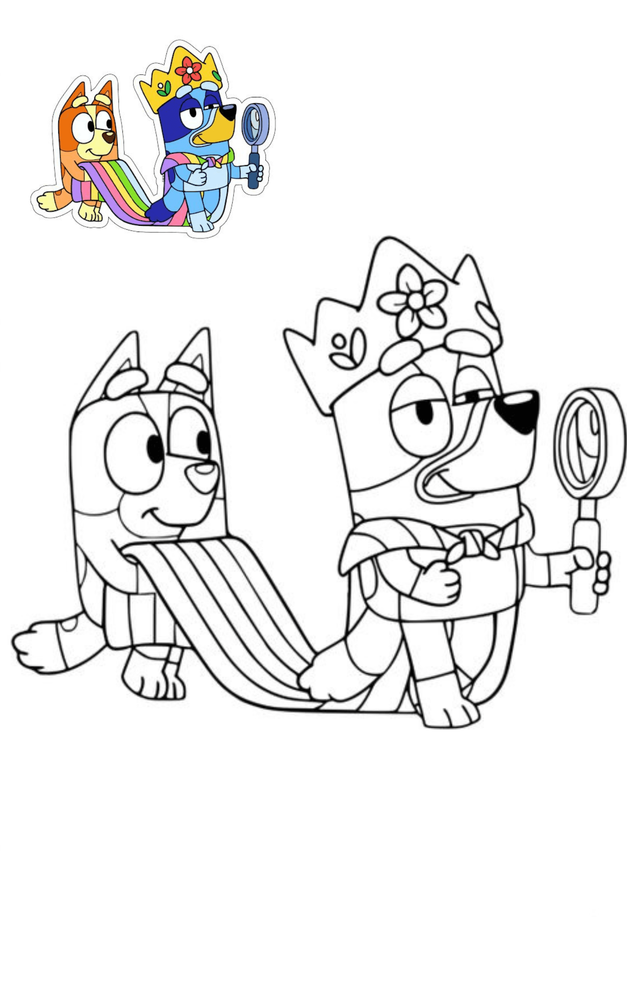 Printable Bluey And Bingo Colouring - Large 8 13f2040f09 