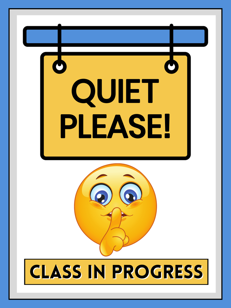 Class In Progress Sign