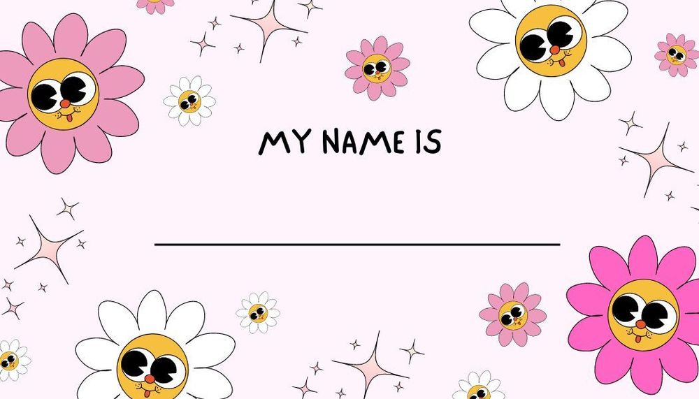 Flower name tag by haids - raket.ph