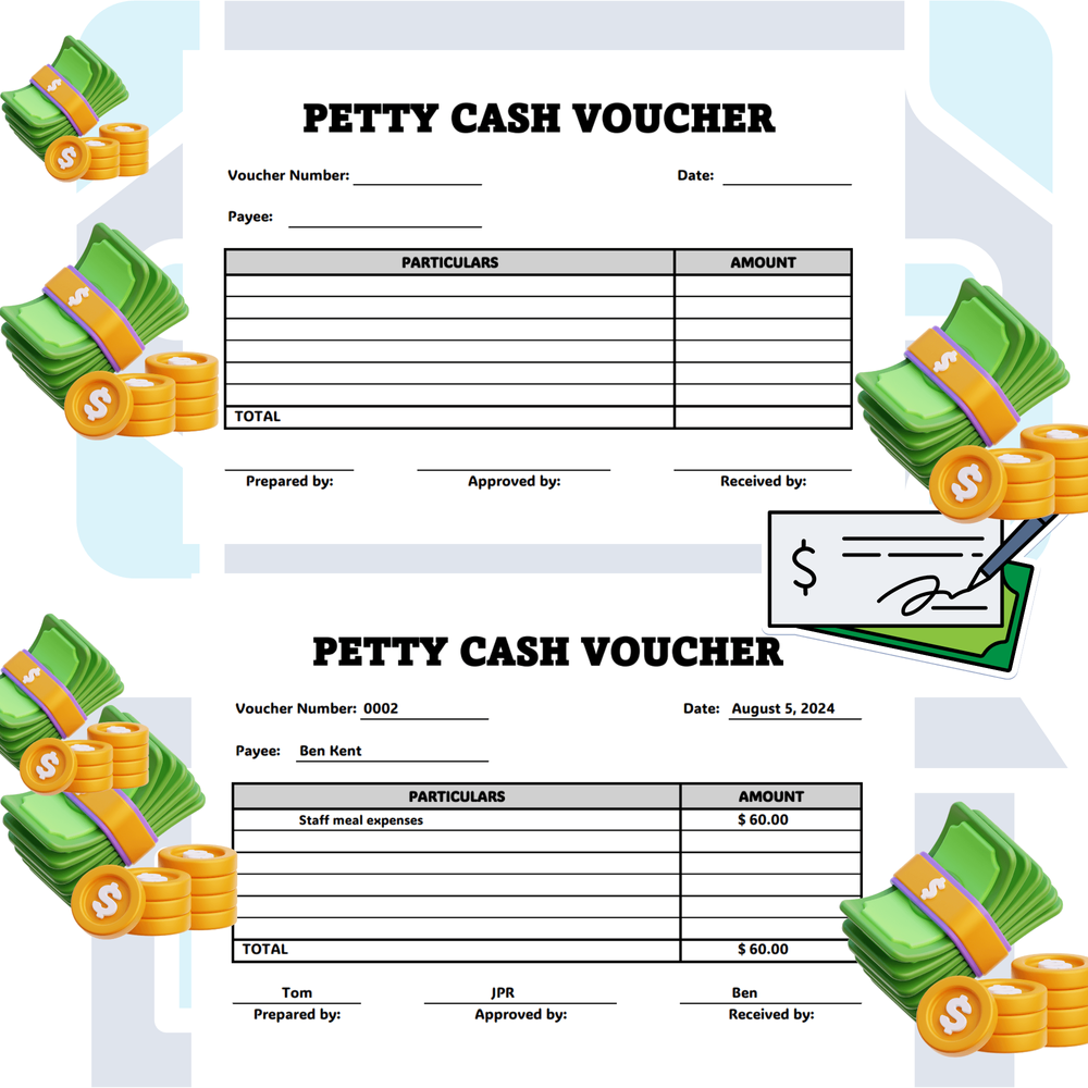Petty Cash Voucher, Cash Reimbursement Form, Expense Tracking Sheet,  Business Accounting Record by undefined - Raket.PH