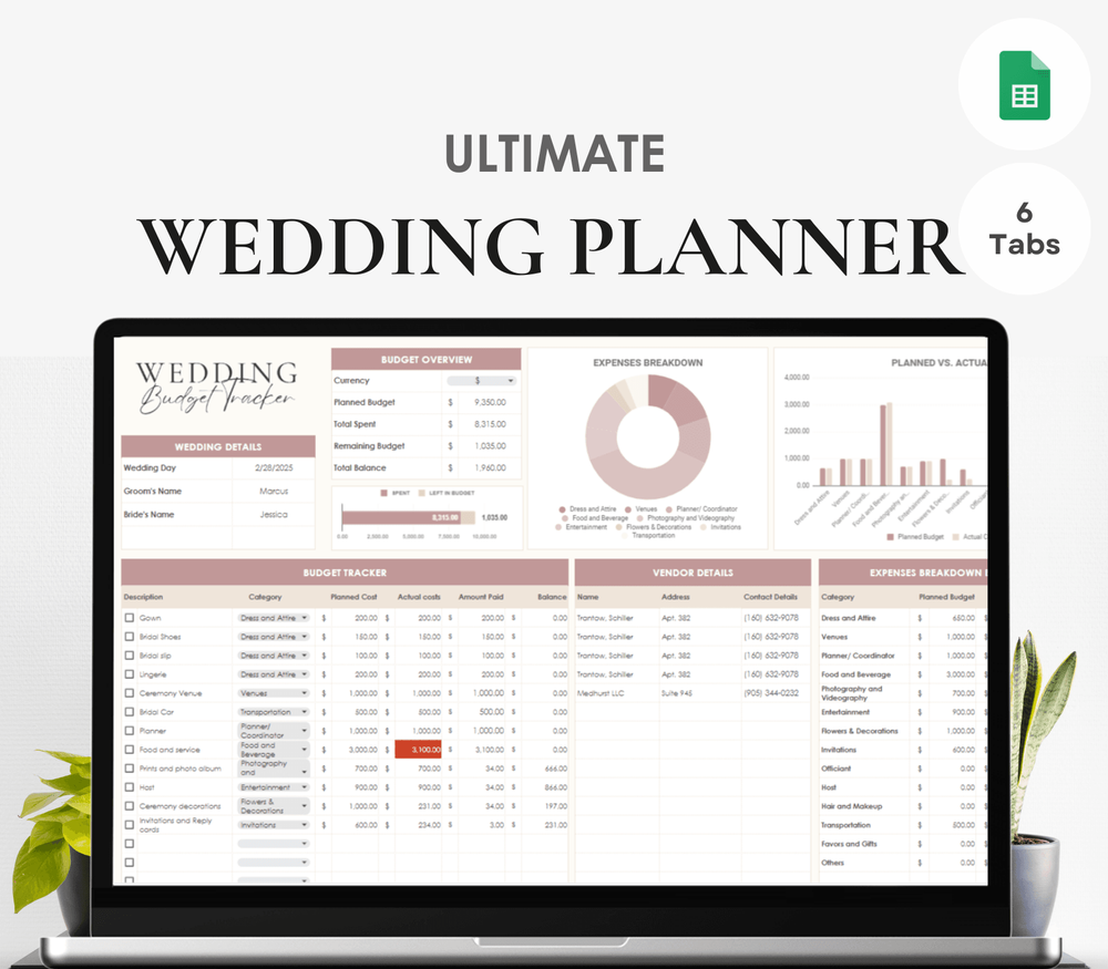 Wedding Budget Planning Spreadsheet Wedding Budget Spreadsheet: