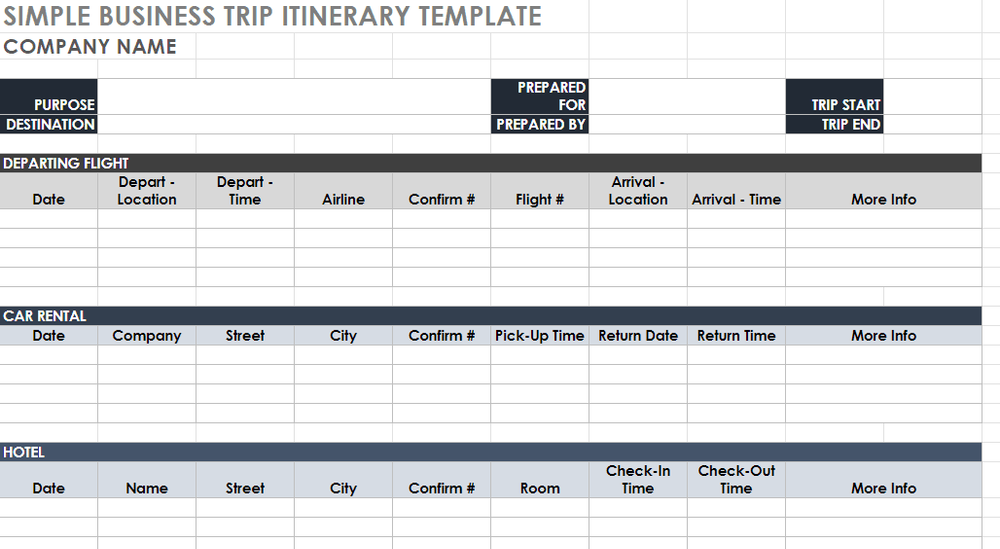 Travel Itinerary Template Excel Deped Philippines 2023 Infoupdate org