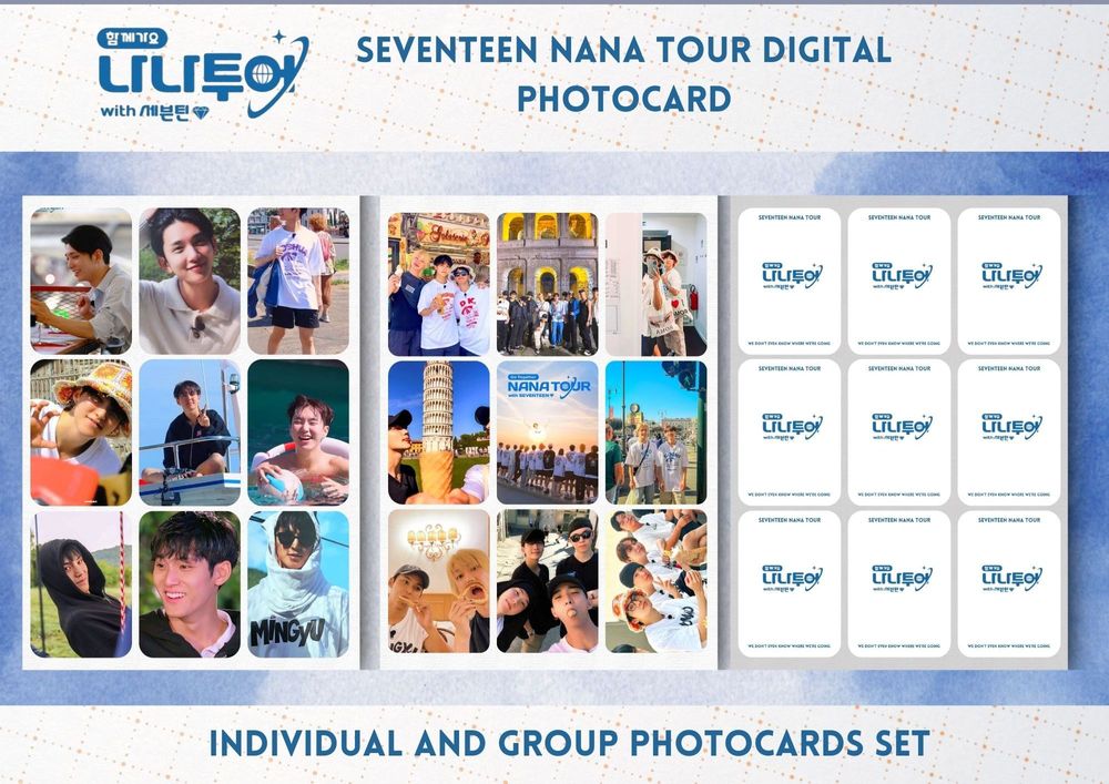 Seventeen Nana Tour Photocard / K-pop Photocards Digital Download