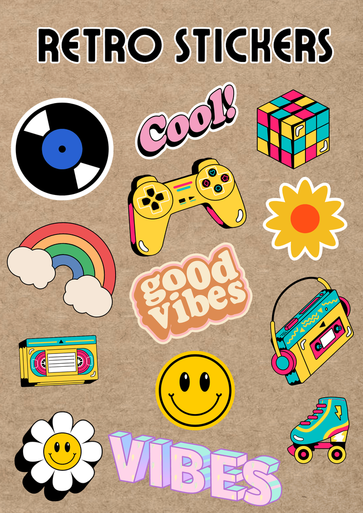 Retro stickers discount